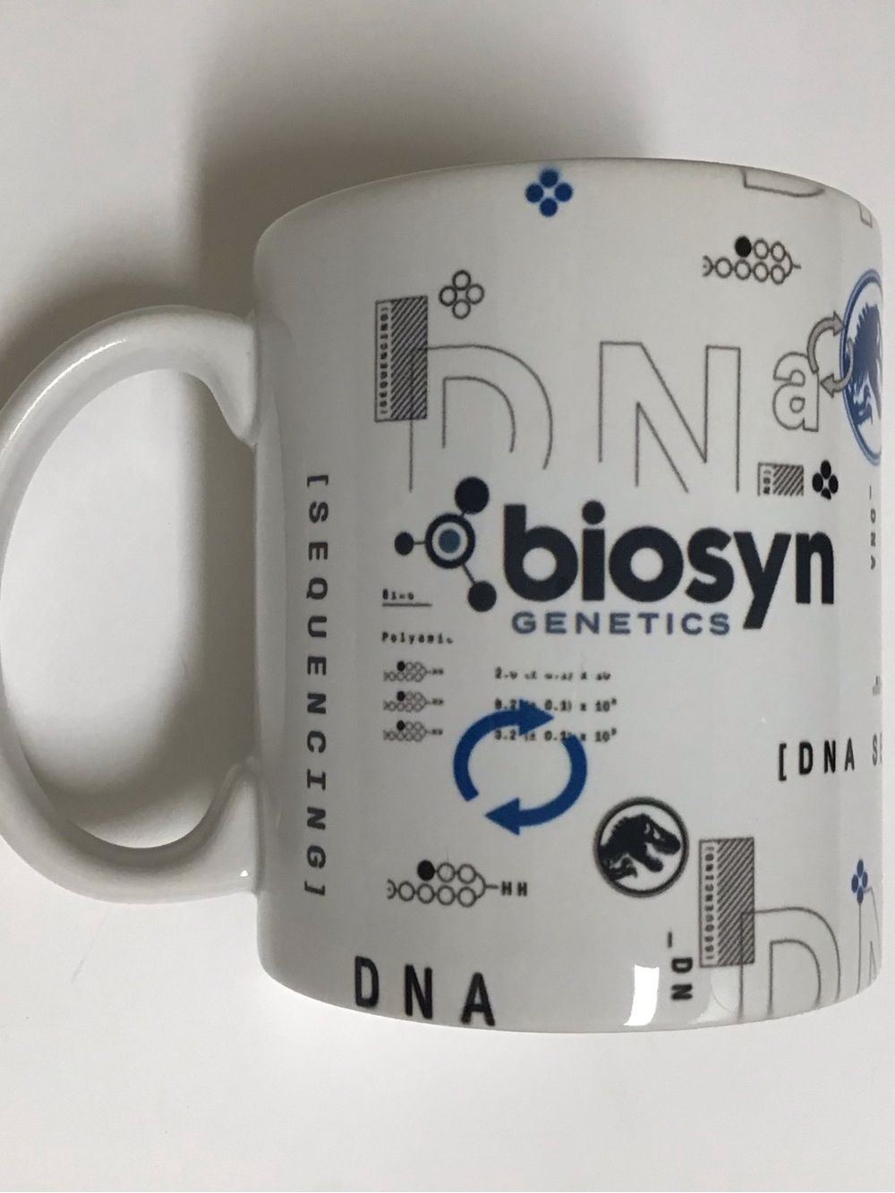 Jurassic World Coffee Mug Universal Studios Park DNA Biosyn Genetics Dinosaurs - Picture 3 of 9